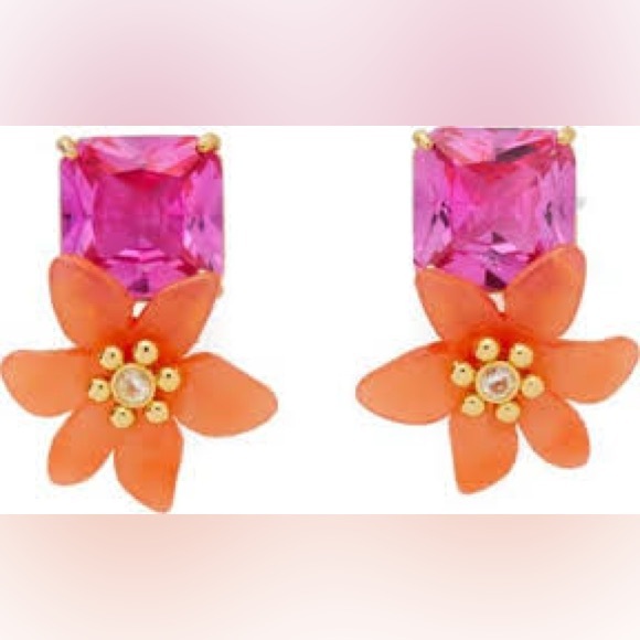 kate spade Jewelry - Kate Spade floral statement stud earrings